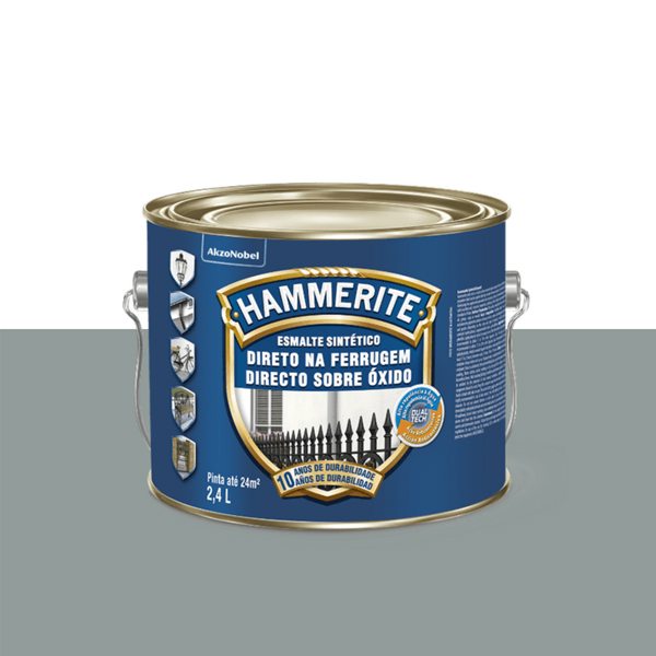 Esmalte Sintético Hammerite Externa 2,4L Cinza Direto na Ferrugem Brilhante Coral